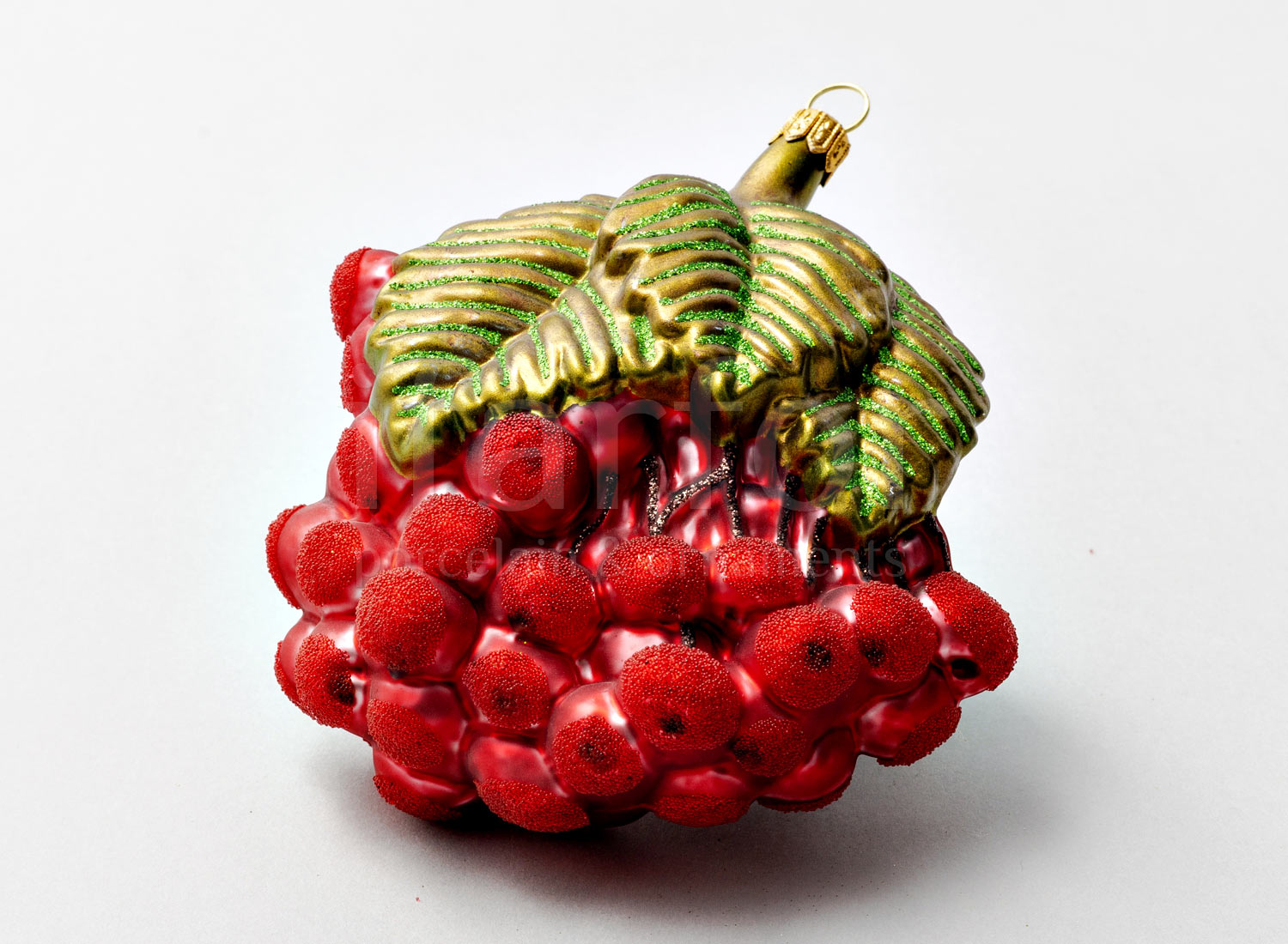 Елочная игрушка «Рябина» Стекло. 111 x 120 мм.
