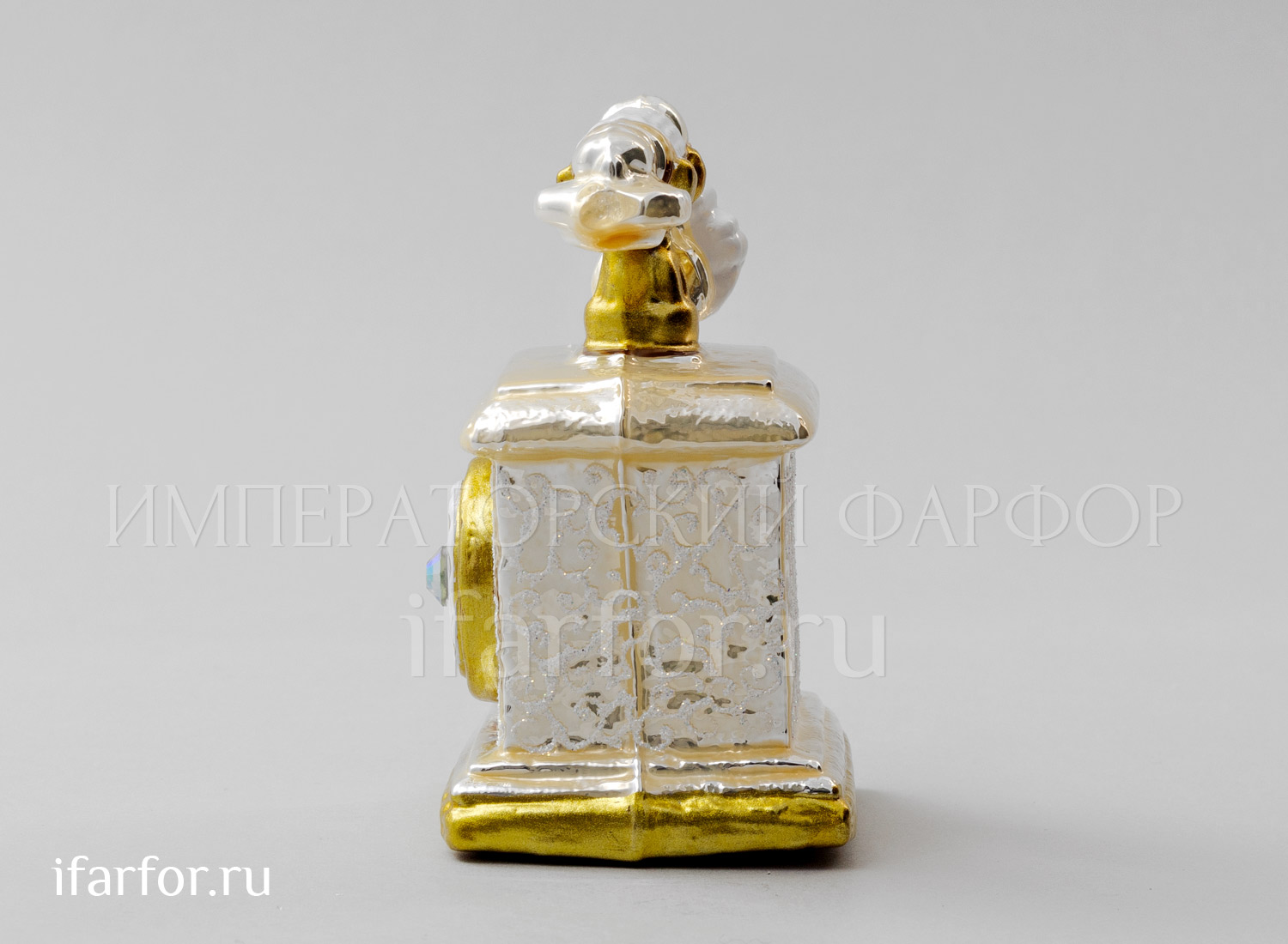 Елочная игрушка «Ретро Техника. Телефон» Стекло. 78 x 98 мм.