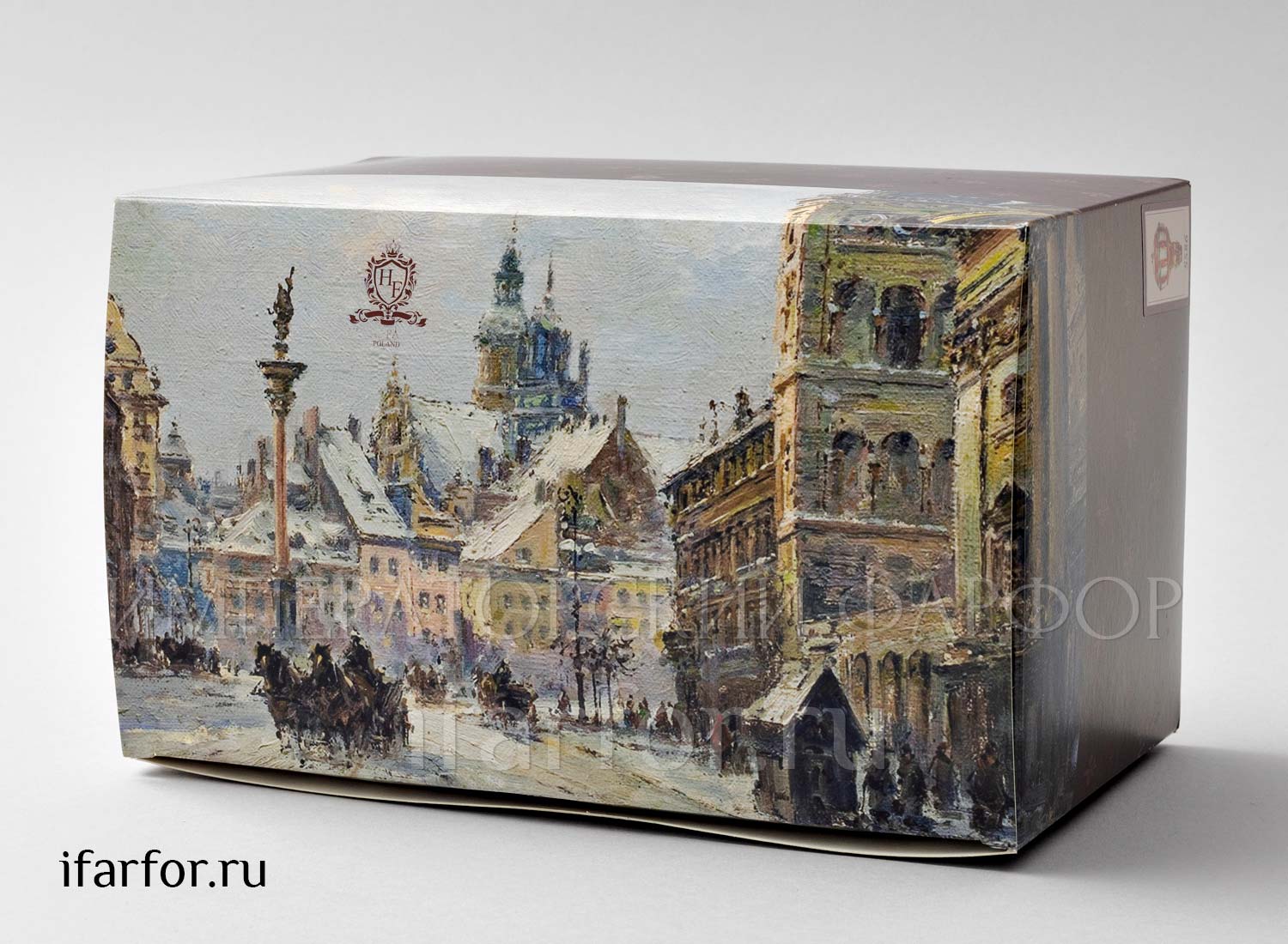 Елочная игрушка в подарочной коробке «Воздушный шар с подарками» Стекло. 100 x 185 мм.