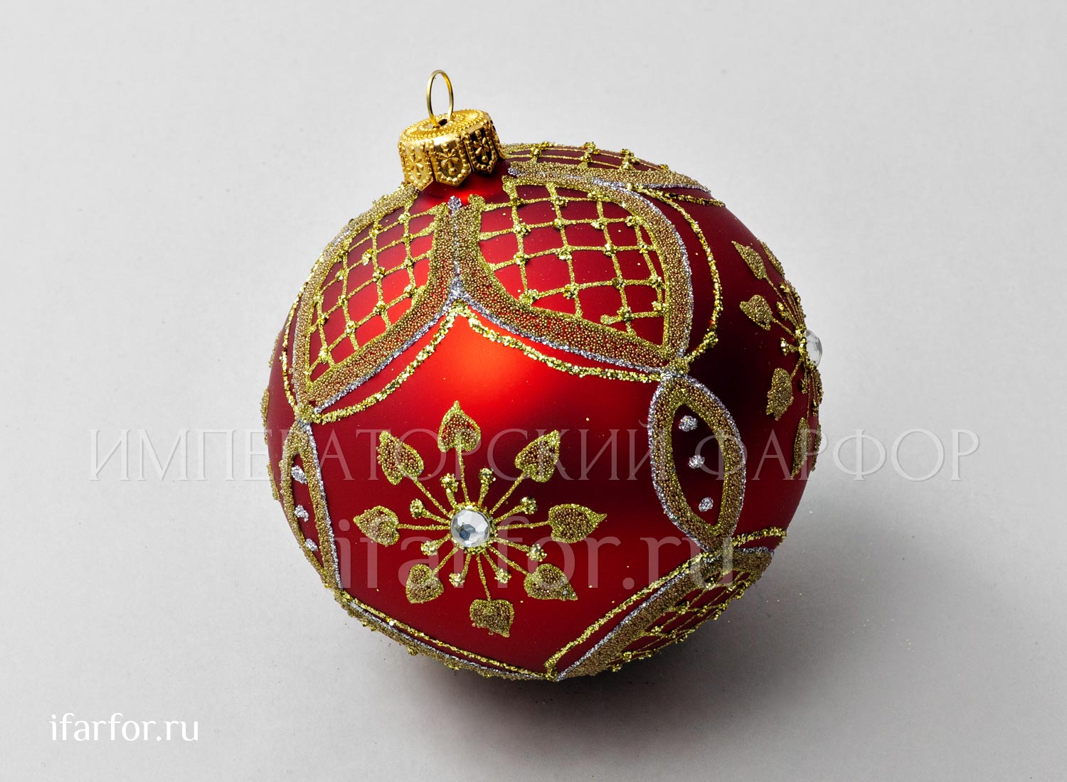Елочная игрушка «Шар большой» Форма: Шар большой. Стекло. 100 x 106 мм.