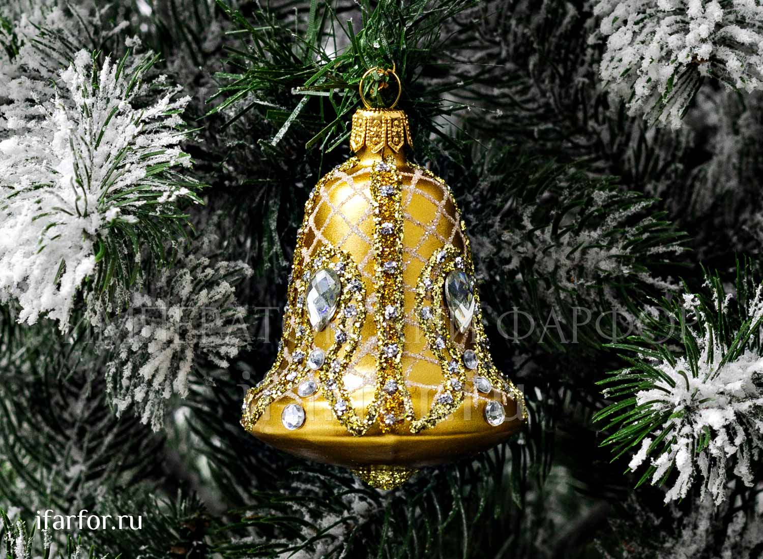 Елочная игрушка «Колокольчик» Форма: Колокольчик. Стекло. 85 мм.