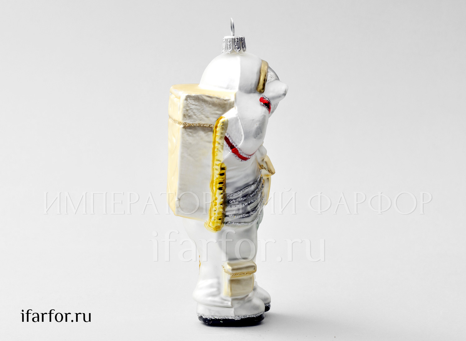Елочная игрушка «Космонавт» Форма: Космонавт. Стекло. 145 мм.