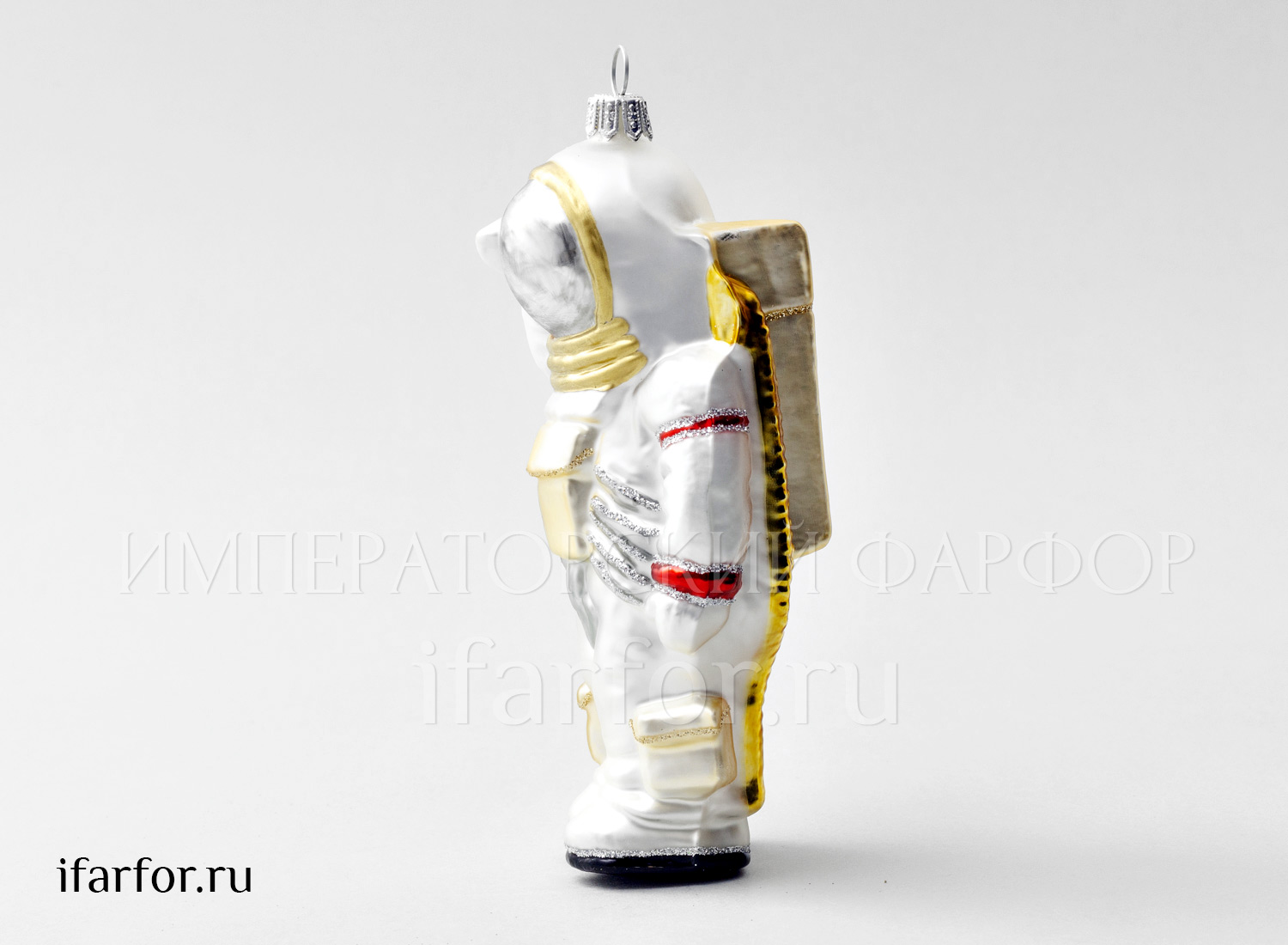 Елочная игрушка «Космонавт» Форма: Космонавт. Стекло. 145 мм.