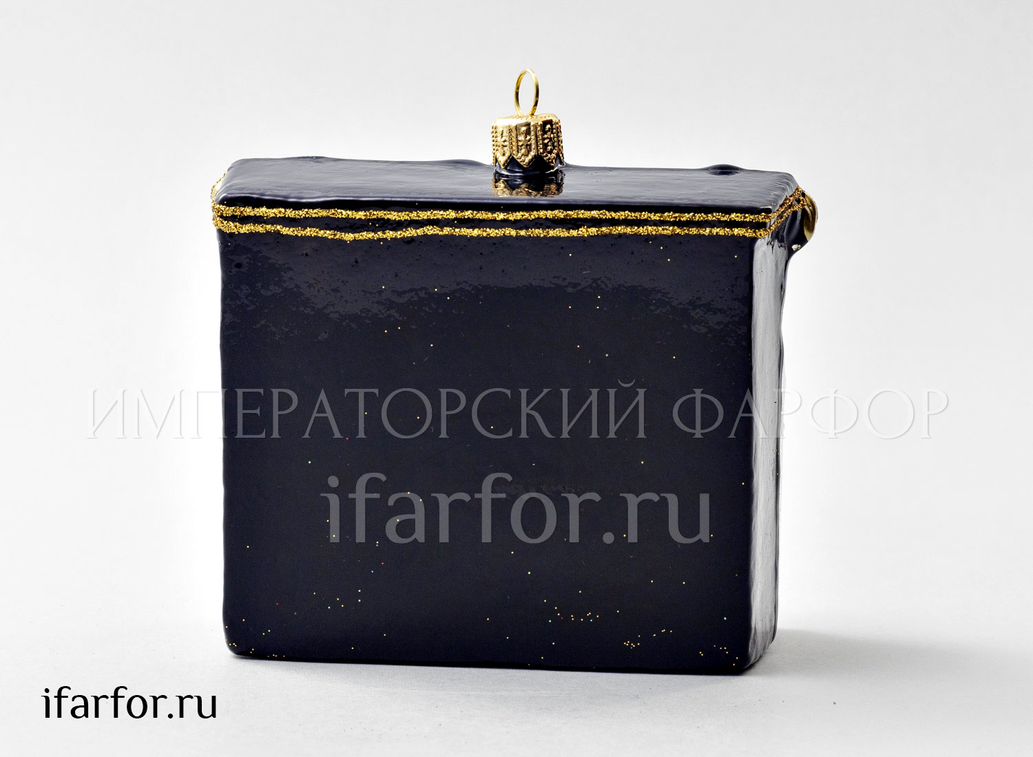 Елочная игрушка «Музыкальные инструменты. Пианино черное» Стекло. 111 x 108 мм.