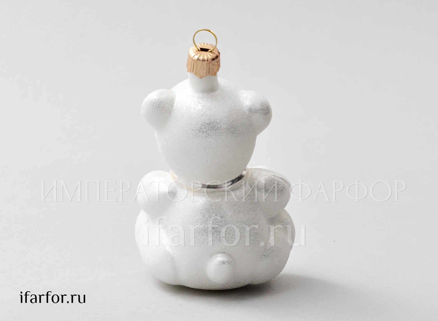 Елочная игрушка «Мишка Тедди. Мишка Тедди с барабаном» Стекло. 95 мм.