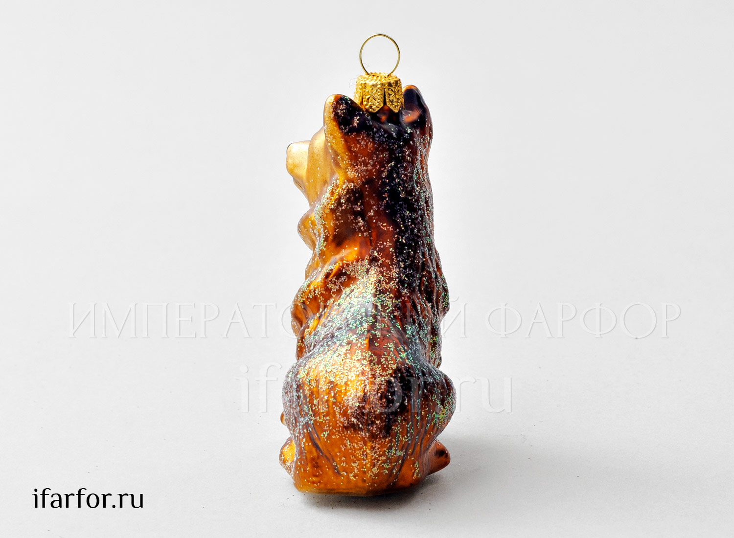 Елочная игрушка «Корги» Стекло. 85 мм.
