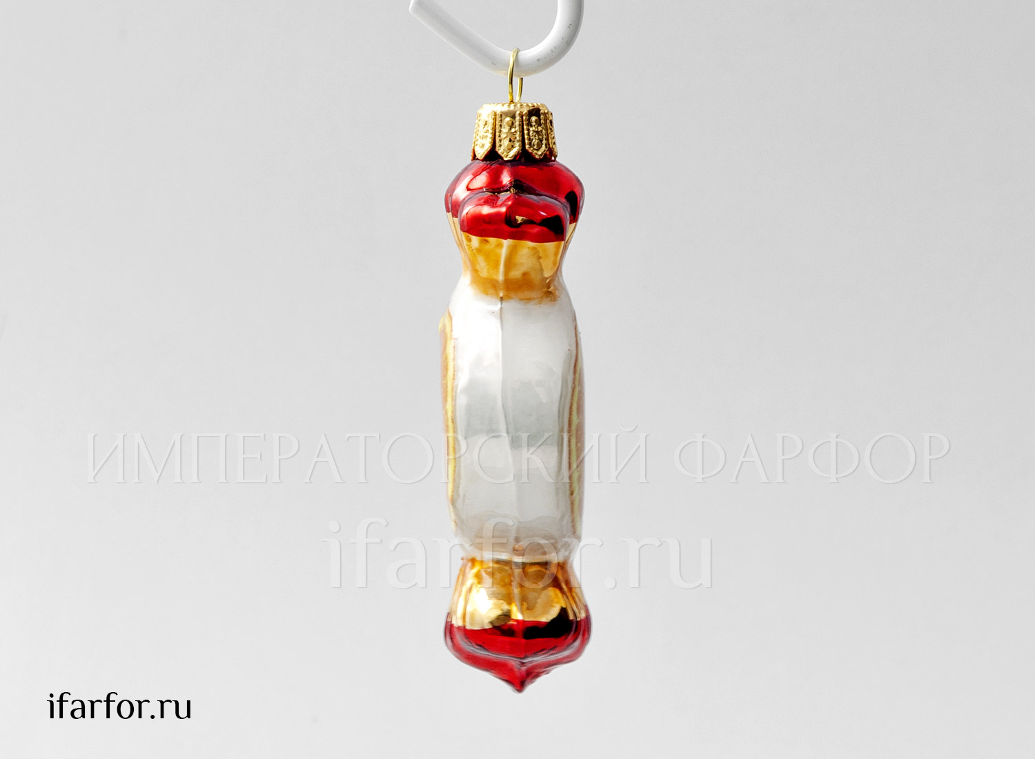 Елочная игрушка второй сорт «Конфета круглая» Форма: Конфета круглая. Стекло. 98 мм.