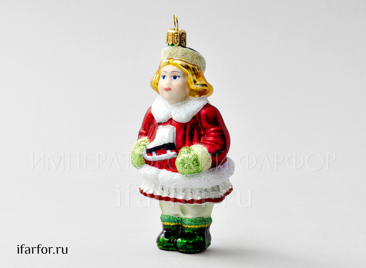 Елочная игрушка Герда Девочка с коньками 2сорт
