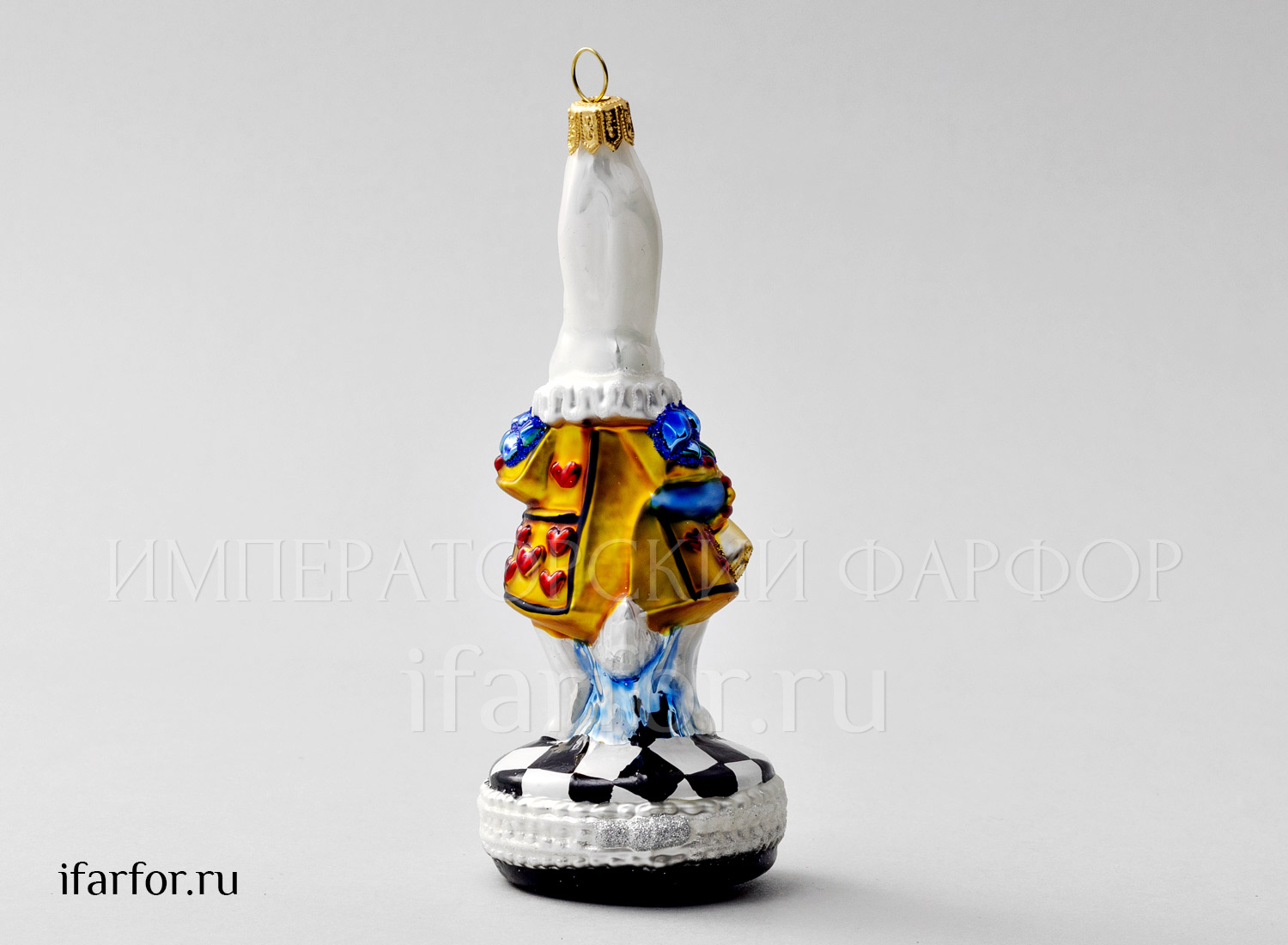 Елочная игрушка «Кролик с трубой» Стекло. 140 мм.