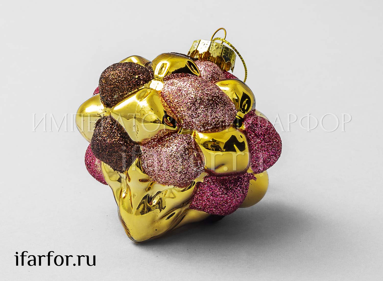 Елочная игрушка «Шар» Форма: Шар. Стекло. 100 x 80 x 100 мм.