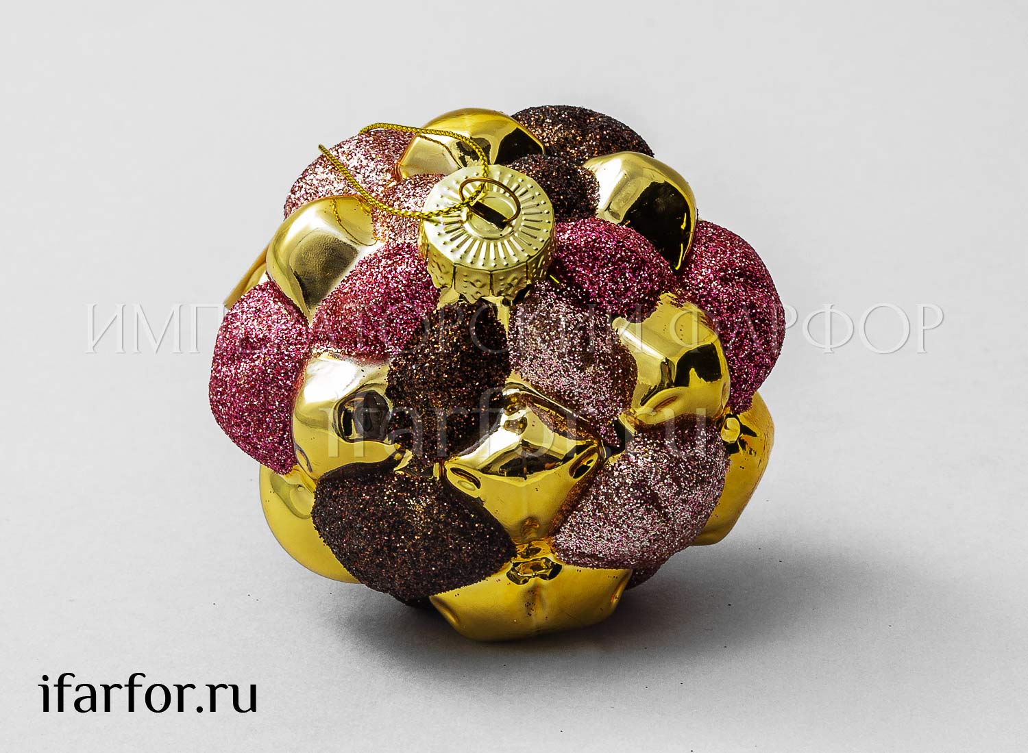 Елочная игрушка «Шар» Форма: Шар. Стекло. 100 x 80 x 100 мм.
