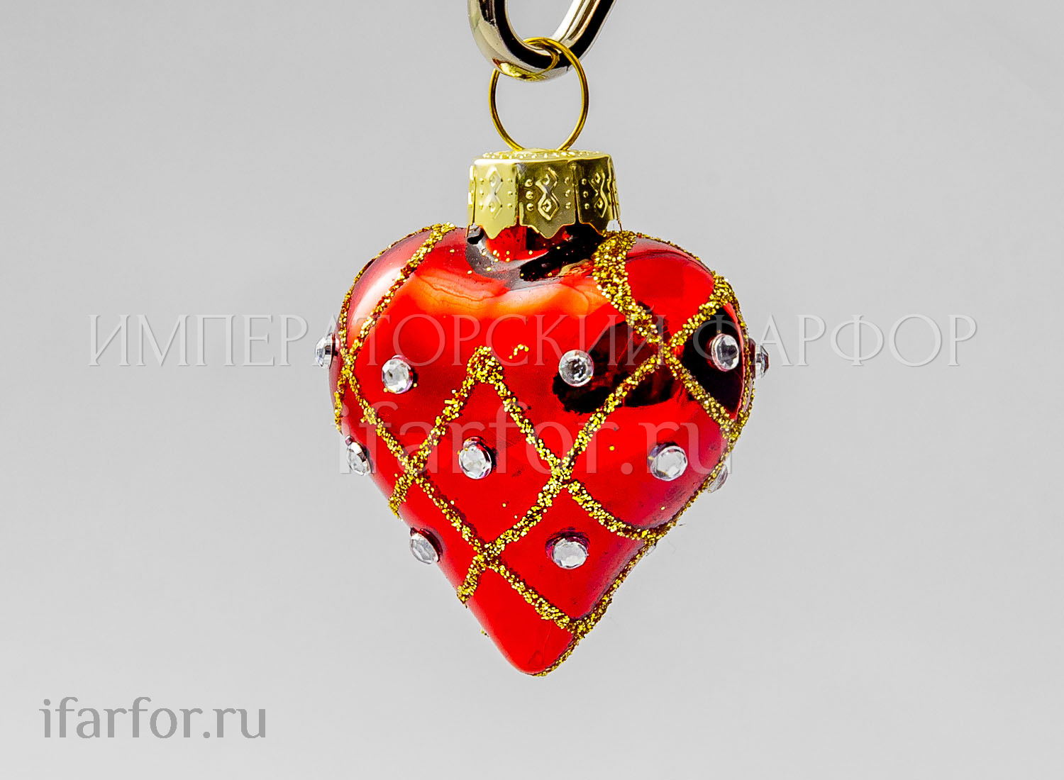 Елочная игрушка Сердечко глянцевое 2 сорт