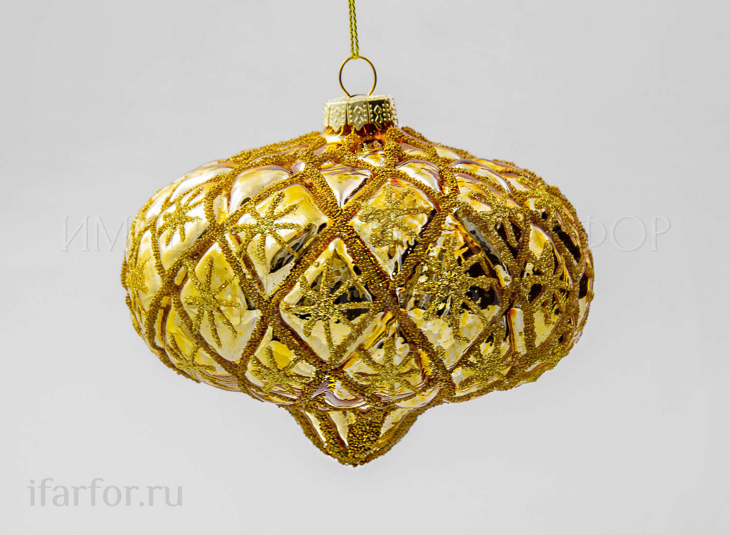 Елочная игрушка «Луковица» Форма: Луковица. Стекло. 120 x 110 x 100 мм.