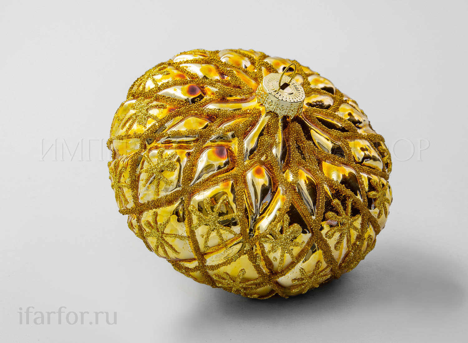 Елочная игрушка «Луковица» Форма: Луковица. Стекло. 120 x 110 x 100 мм.