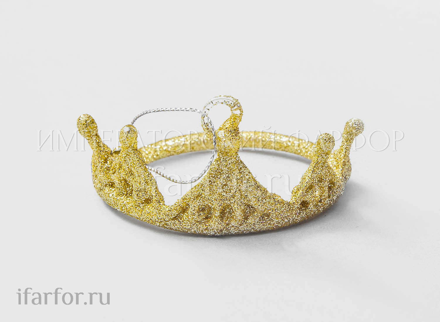 Елочная игрушка «Корона» Форма: Корона. Стекло. 65 мм.
