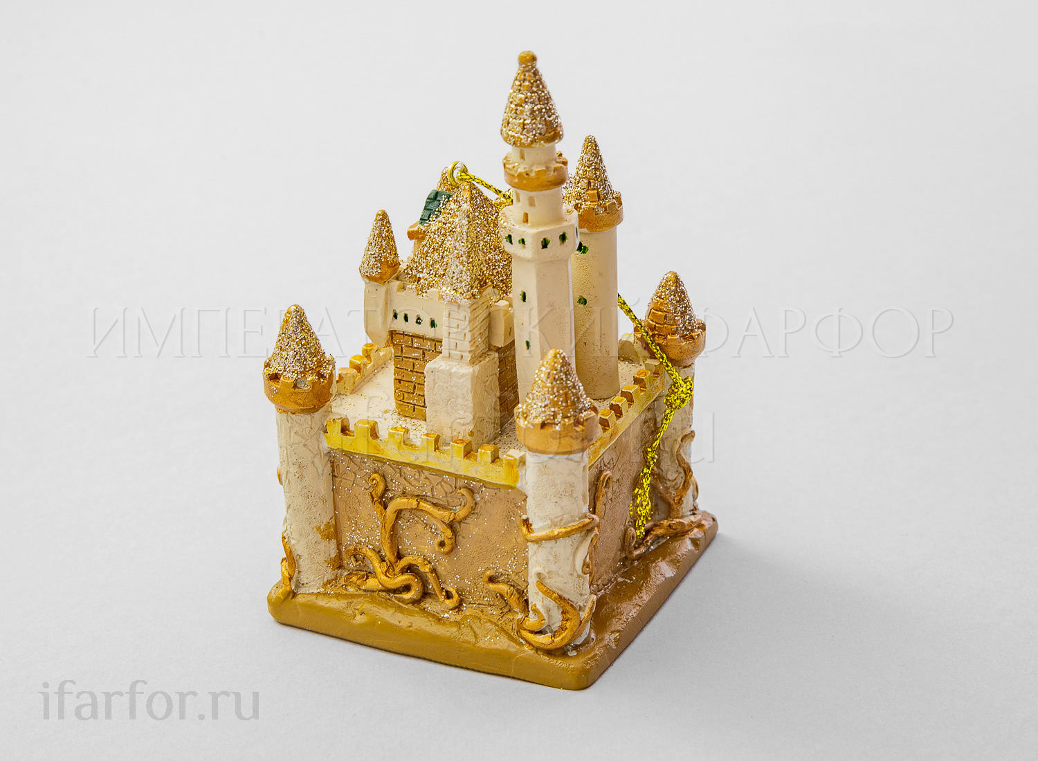 Елочная игрушка «Замок» Форма: Замок. Полирезин. 100 мм.