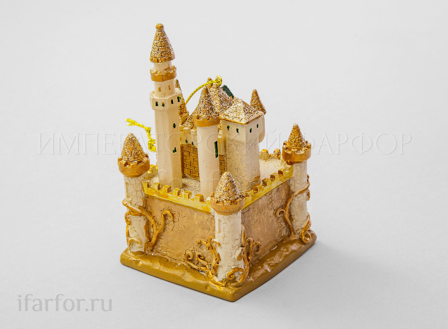 Елочная игрушка «Замок» Форма: Замок. Полирезин. 100 мм.