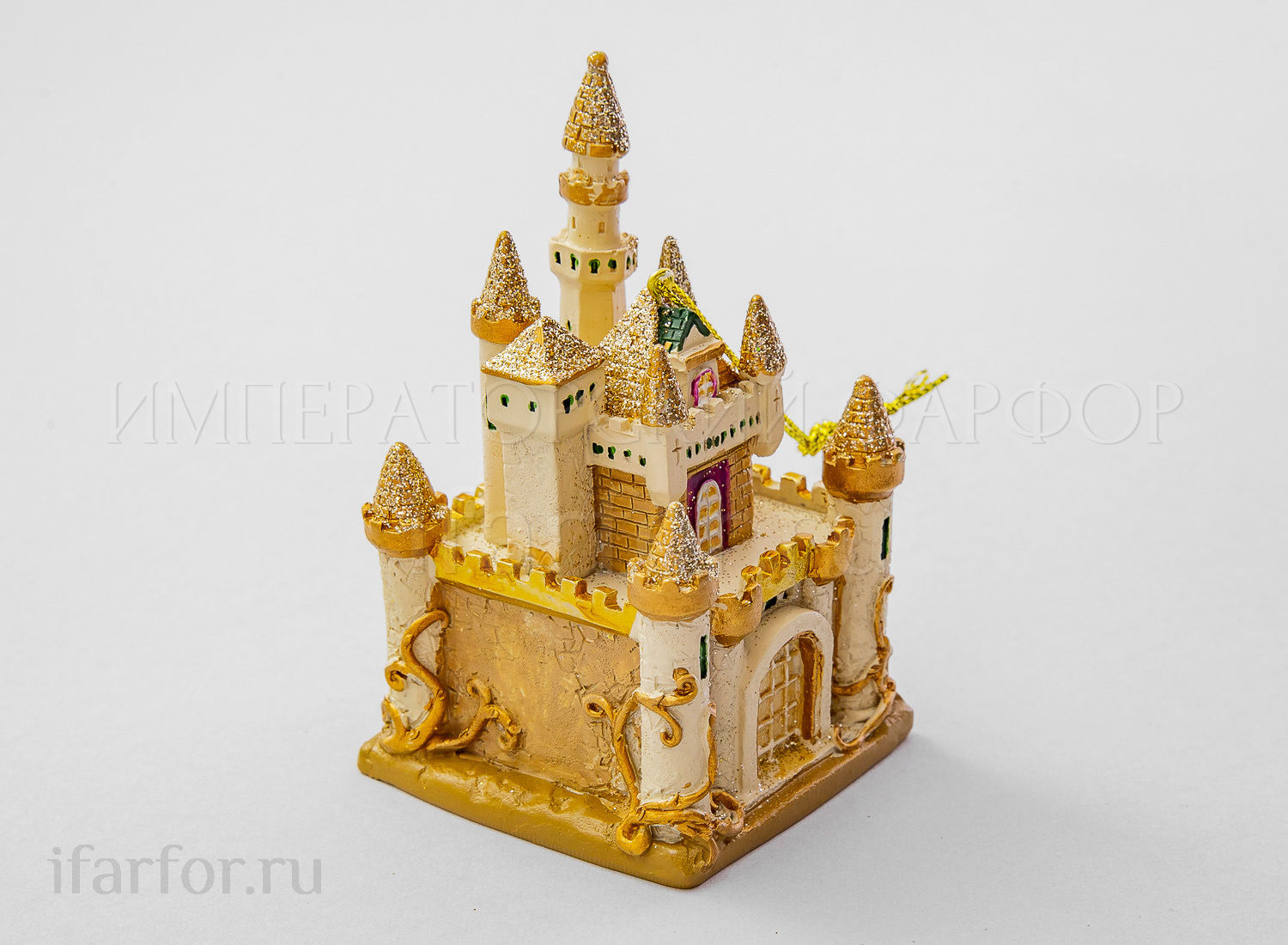 Елочная игрушка «Замок» Форма: Замок. Полирезин. 100 мм.