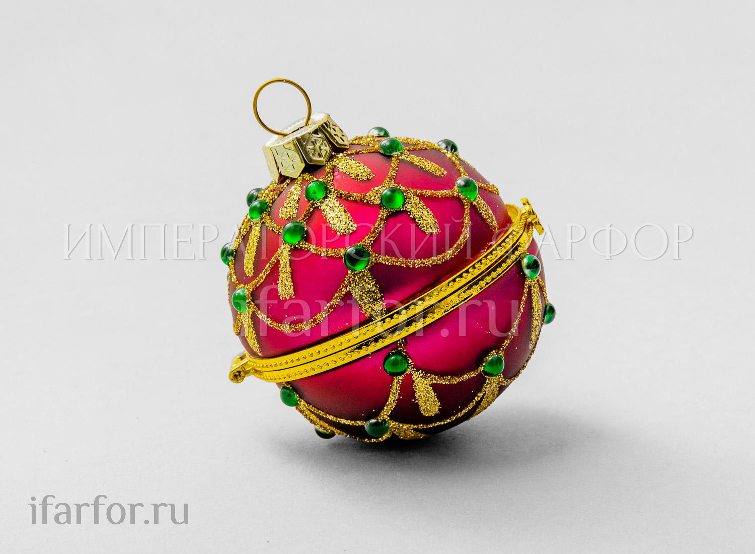 Елочная игрушка «Шкатулка в форме Шара» Форма: Шкатулка в форме Шара. Стекло, металл, ПВХ. 75 мм.