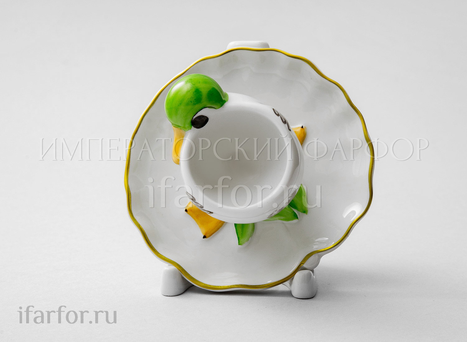 Подставка для яйца «Утёнок» Форма: Утёнок. Твердый фарфор. 70 мм.