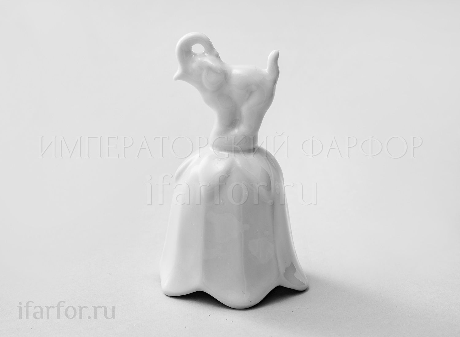 Колокольчик «Колокольчик-слон» Форма: Колокольчик. Твердый фарфор. 60 мм.
