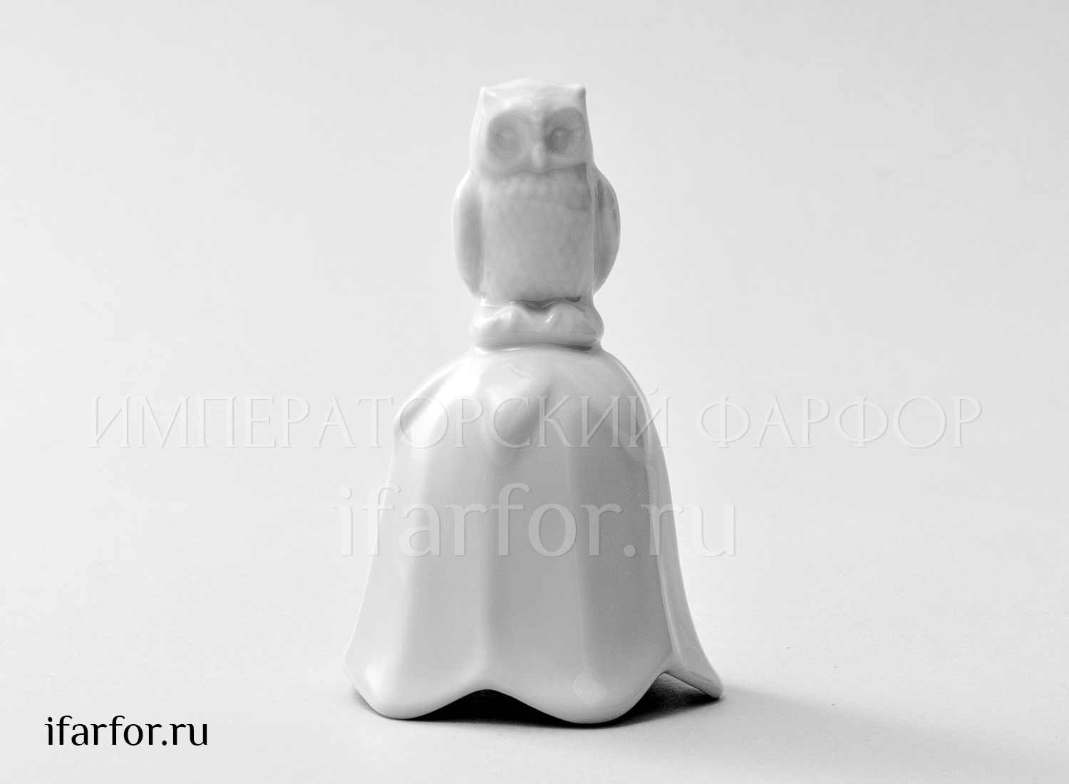 Колокольчик «Колокольчик-сова» Форма: Колокольчик. Твердый фарфор. 60 мм.