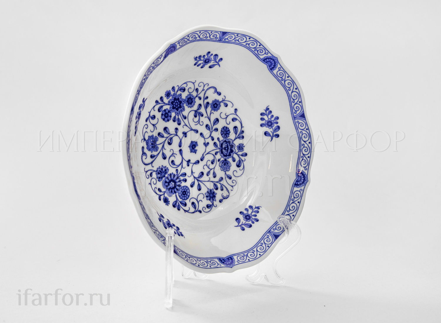 Салатник «Alte Ranke blau» Форма: Marie-Luise 1150. Твердый фарфор