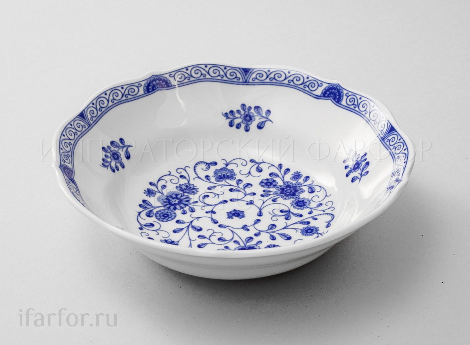 Салатник «Alte Ranke blau» Форма: Marie-Luise 1150. Твердый фарфор