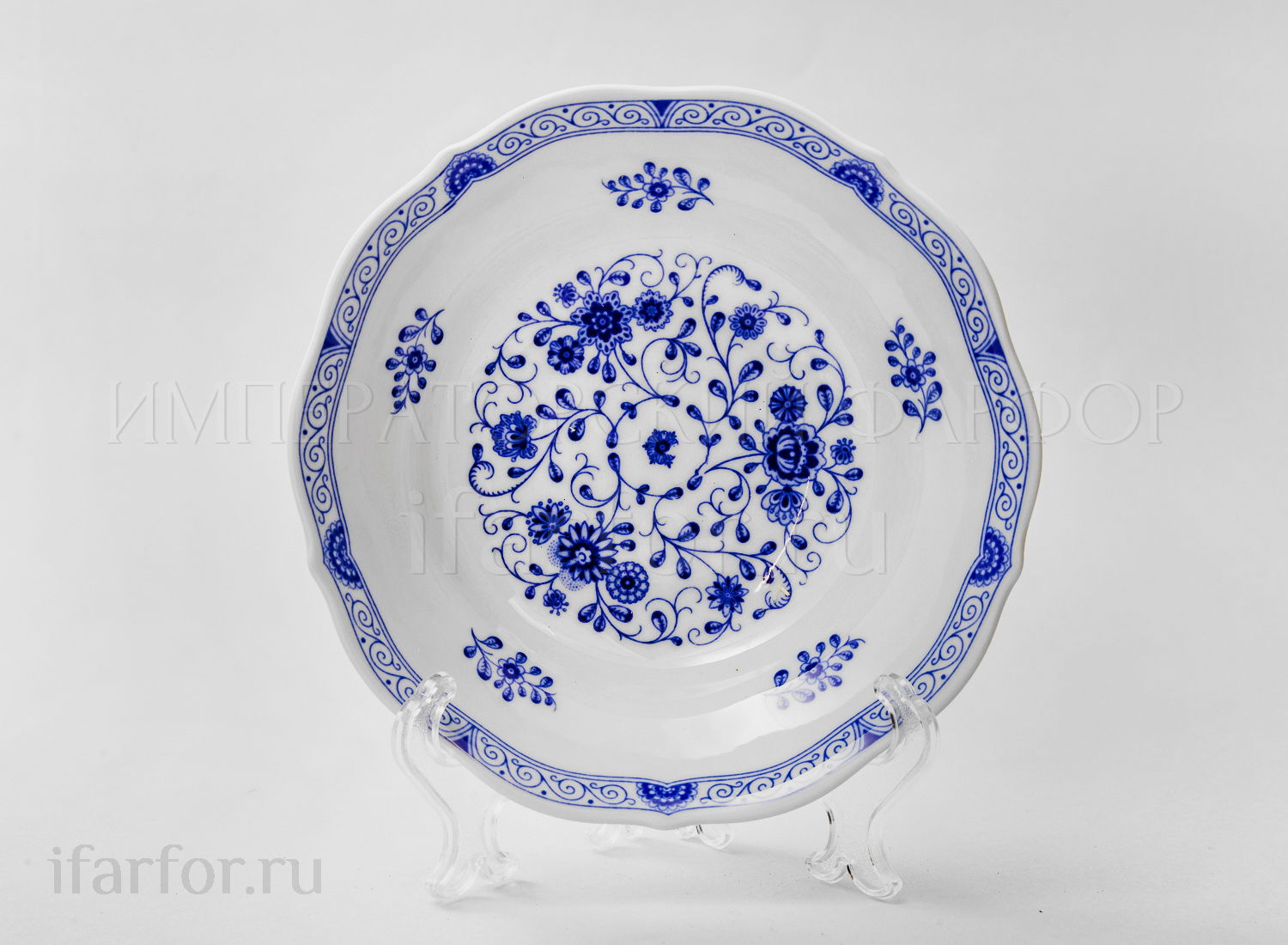 Салатник «Alte Ranke blau» Форма: Marie-Luise 1150. Твердый фарфор