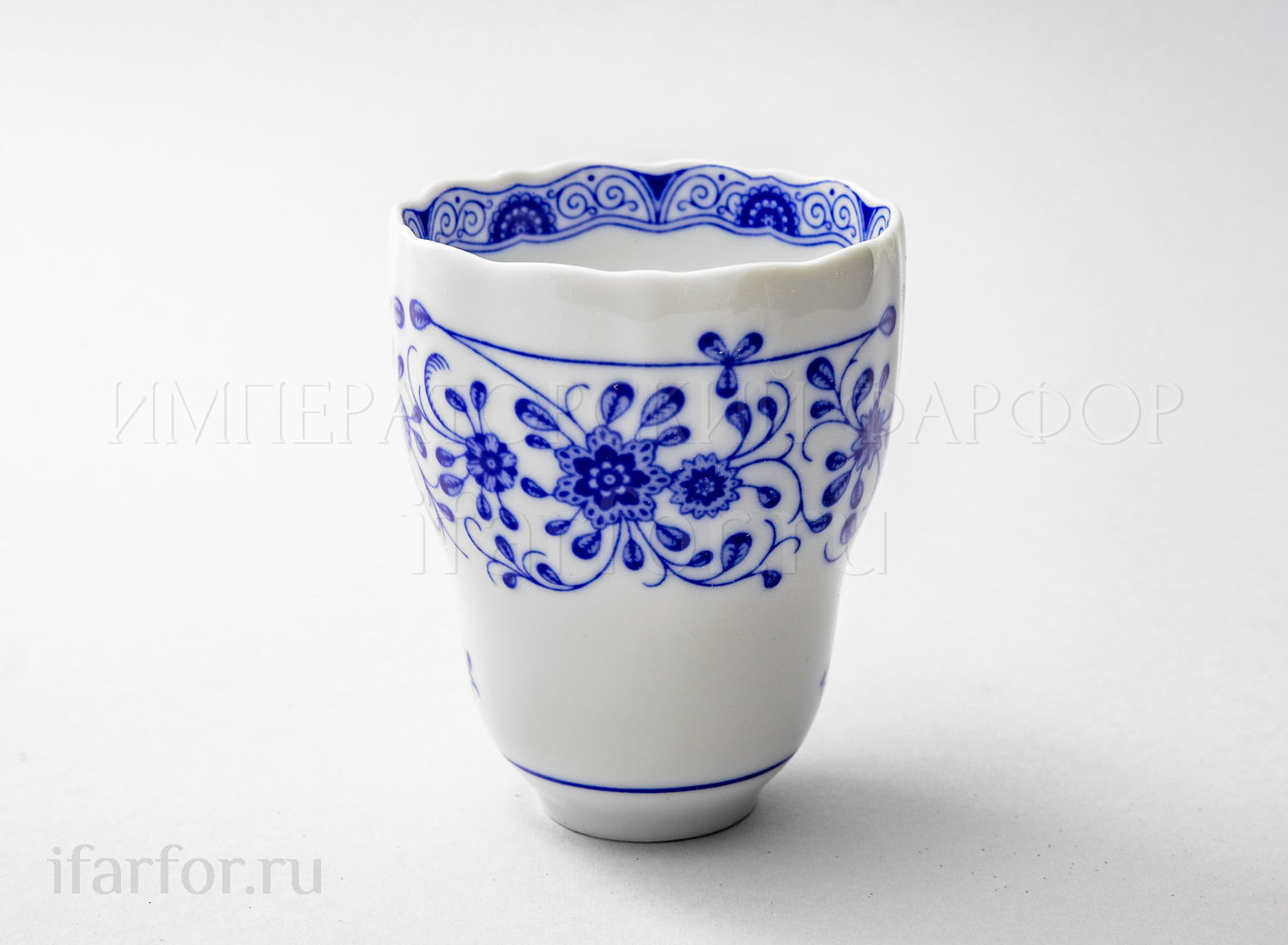 Бокал «Alte Ranke blau» Форма: Marie-Luise 1150. Твердый фарфор. 250 мл.