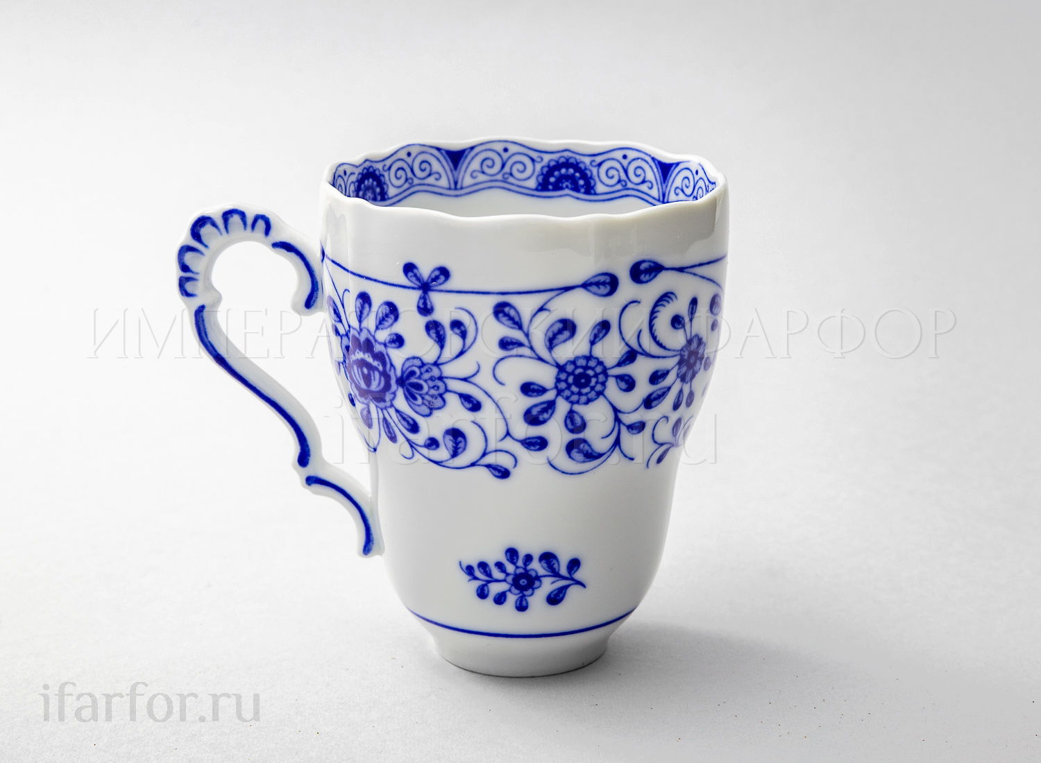 Бокал «Alte Ranke blau» Форма: Marie-Luise 1150. Твердый фарфор. 250 мл.