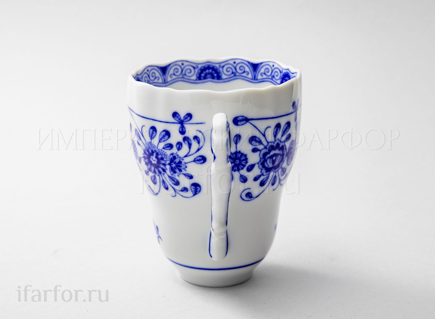 Бокал «Alte Ranke blau» Форма: Marie-Luise 1150. Твердый фарфор. 250 мл.