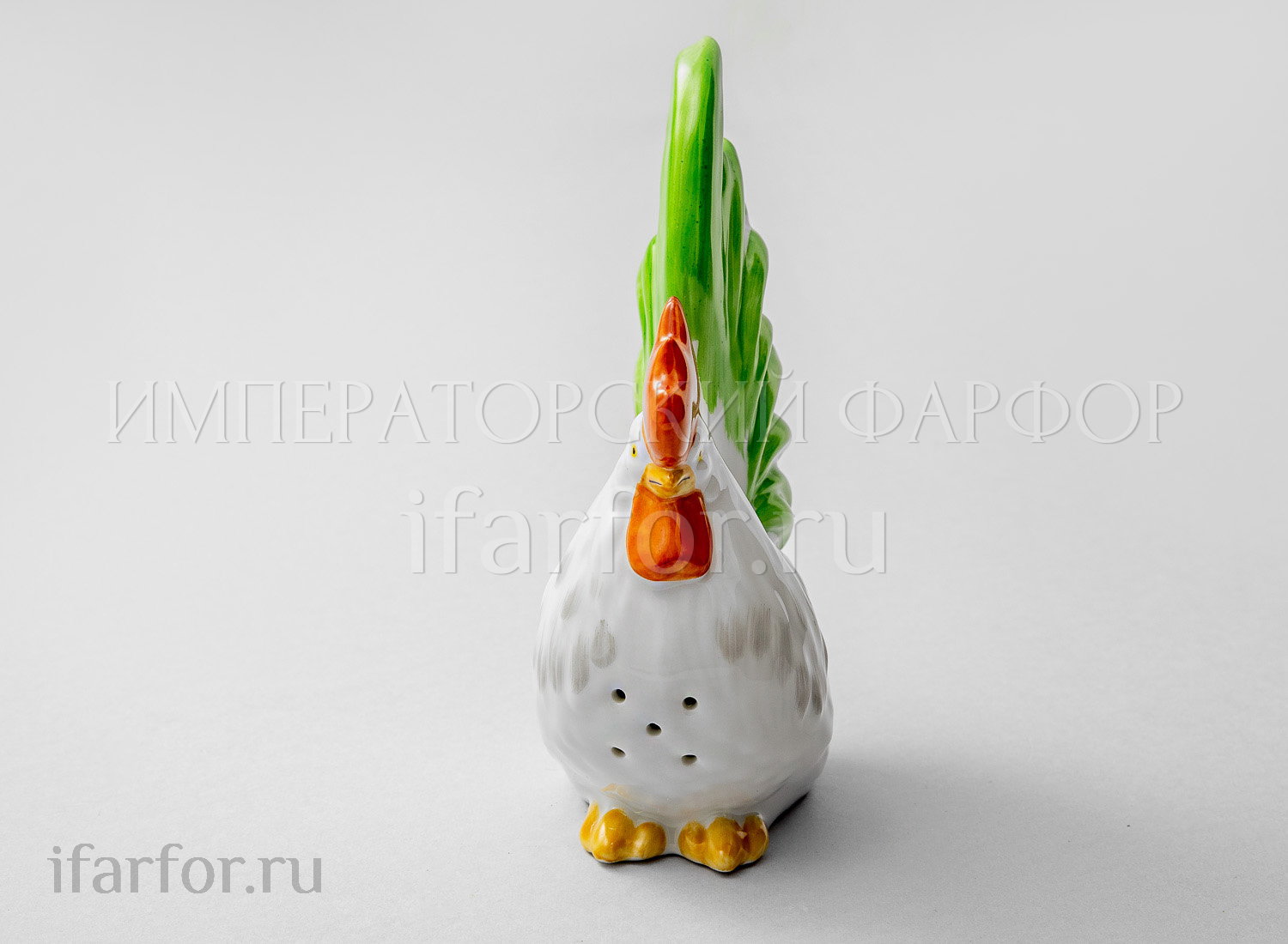 Солонка «Петух» Форма: Петух. Твердый фарфор. 140 мм.