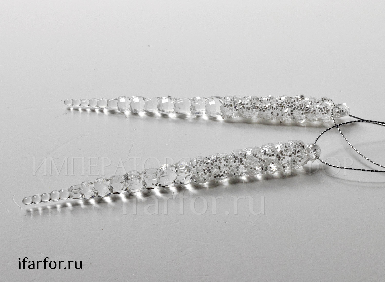Елочная игрушка «Сосулька» 2/2 Форма: Сосулька. Пластик. 140 мм.
