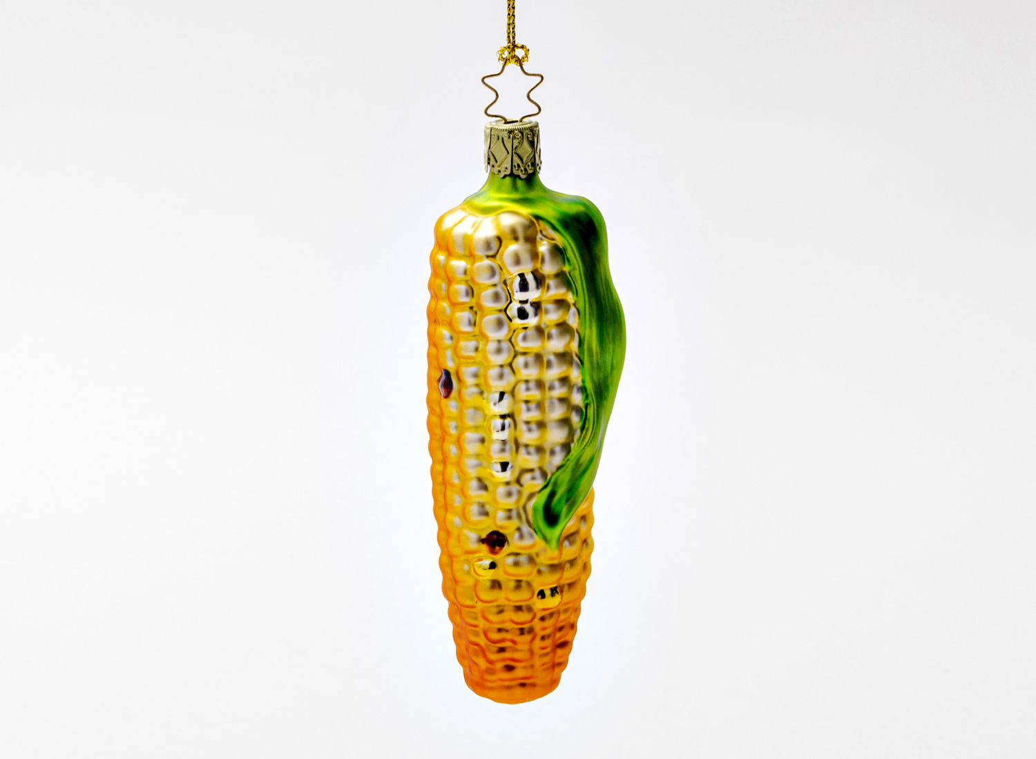 Елочная игрушка «Кукуруза» Стекло. 43 x 135 мм.