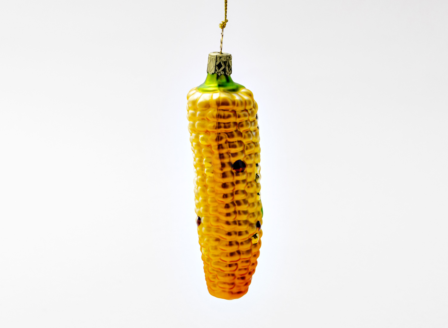 Елочная игрушка «Кукуруза» Стекло. 43 x 135 мм.
