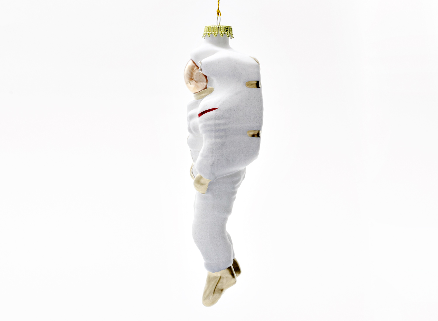 Елочная игрушка «Космонавт Major Tom» Стекло. 65 x 185 мм.