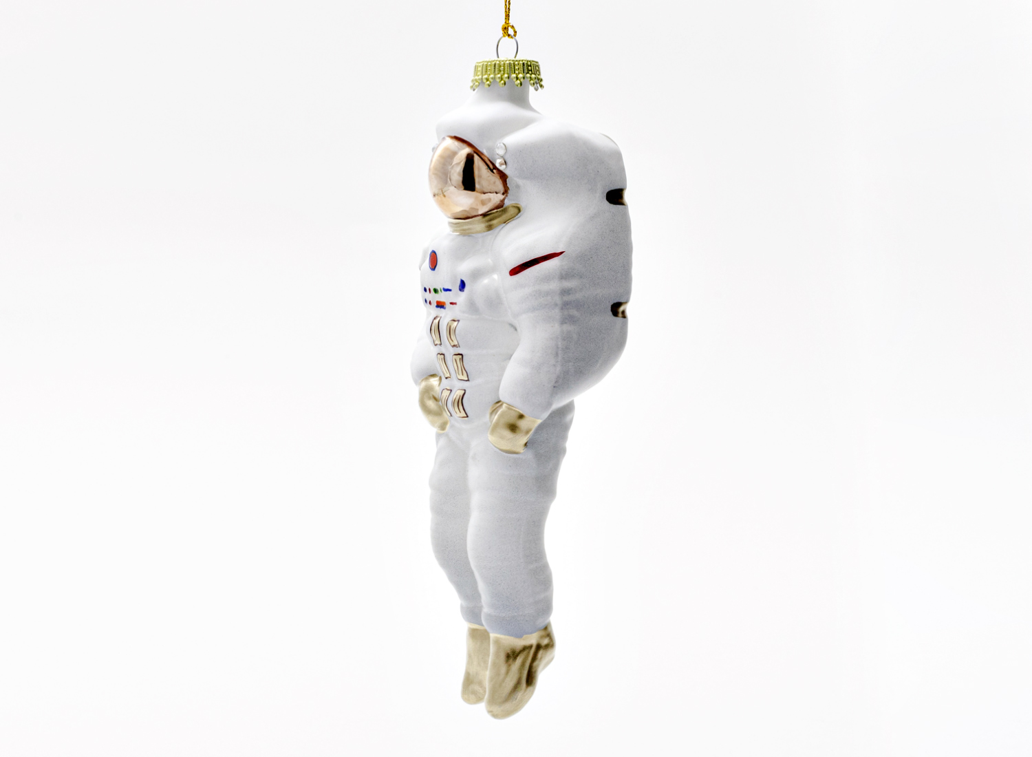 Елочная игрушка «Космонавт Major Tom» Стекло. 65 x 185 мм.
