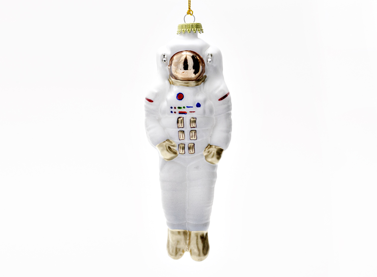 Елочная игрушка «Космонавт Major Tom» Стекло. 65 x 185 мм.