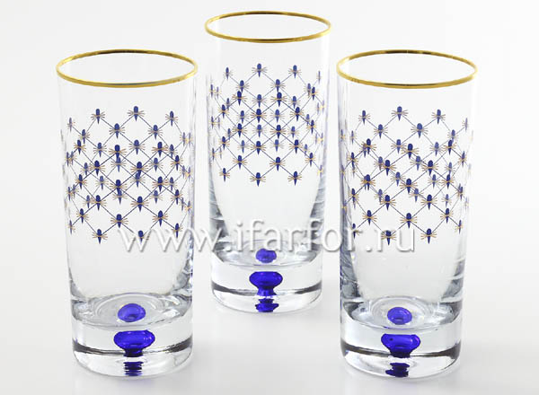 Набор бокалов для сока Кобальтовая сетка 6/6 Европейская