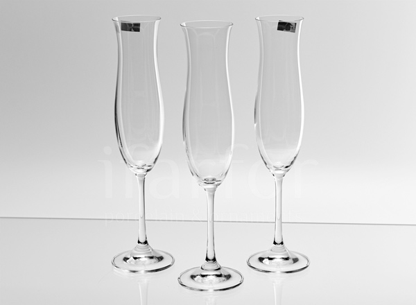 Goblets set for champagne Safia 6/6 Crystalite Bohemia