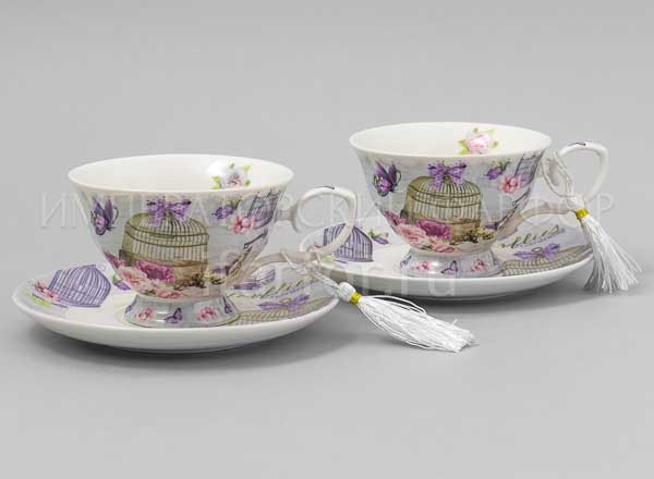 A set of tea pairs Butterflies 2/4 Богемия