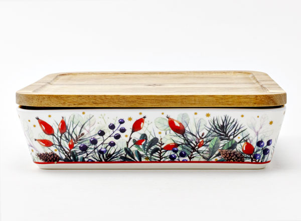 Форма для запекания с деревянной крышкой Календа Стандартная