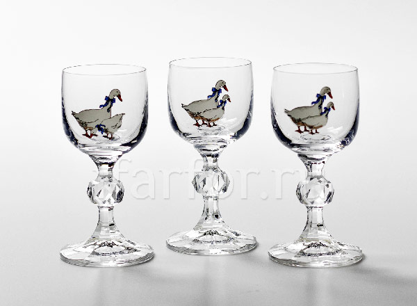 Набор рюмок для водки Гуси 6/6 Клаудиа AS Crystal