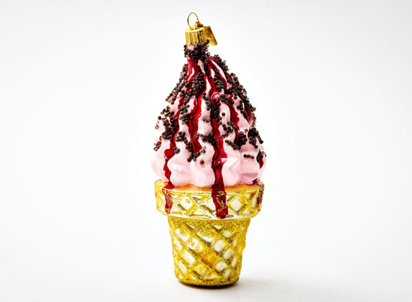 Елочная игрушка Клубничное мороженое