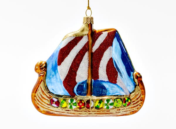 Елочная игрушка Лодка викингов