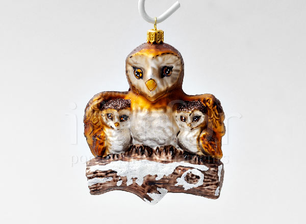 Christmas tree toy Owls on the Branch