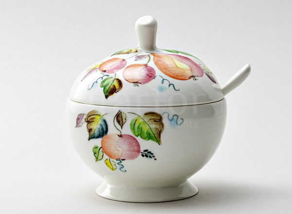 Ваза десертная с ложечкой Осенний сад