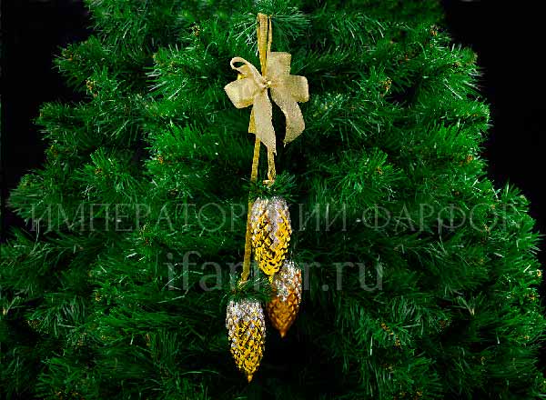 Елочная игрушка Гирлянда Шишки