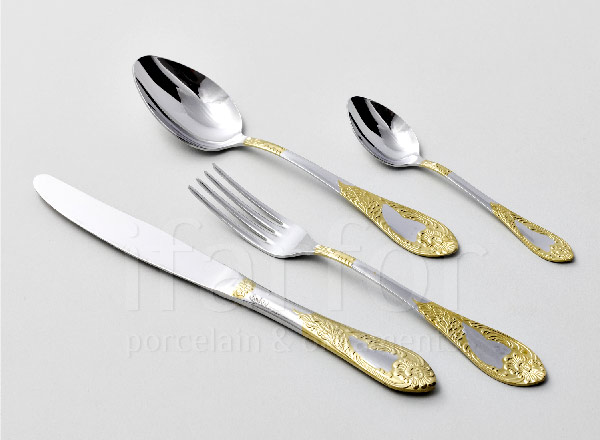 Набор столовых приборов в деревянной шкатулке Императорский 12/48 С декоративным покрытием